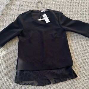BCBGeneration Black Boxy 3/4 Long sleeve blouse